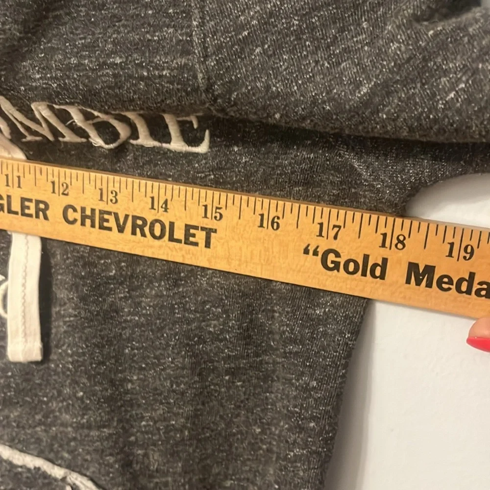 Abercrombie Hoodie Sweatshirt Gray Front Middle Pocket Cowl Neck Unisex Sz Small - Picture 5 of 6